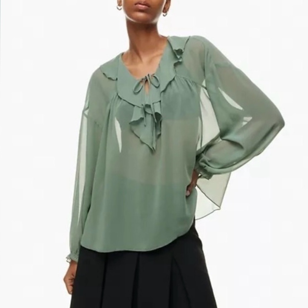 NEW Wilfred Ruffle Blouse, M